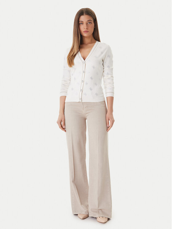 Guess Guess Kardigán W6GR18 Z0605 Fehér Regular Fit
