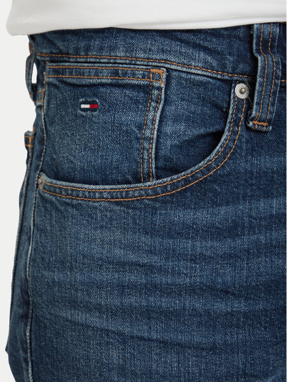 Tommy Jeans Tommy Jeans Džinsiniai šortai Ronnie DM0DM22980 Tamsiai mėlyna Slim Fit