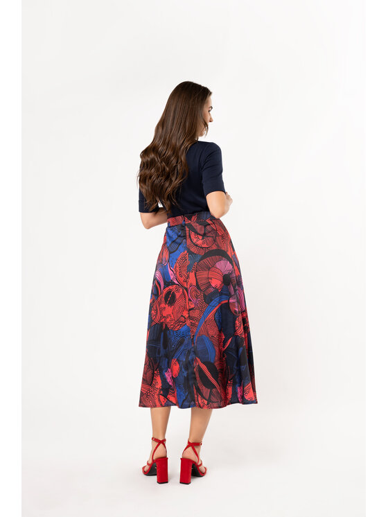 QUIOSQUE QUIOSQUE Spódnica QUIOSQUE 7SB002621 Czerwony Regular Fit