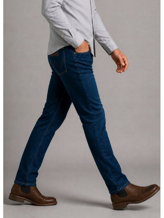 Wrangler Wrangler Jeansy Greensboro Niebieski Regular Fit