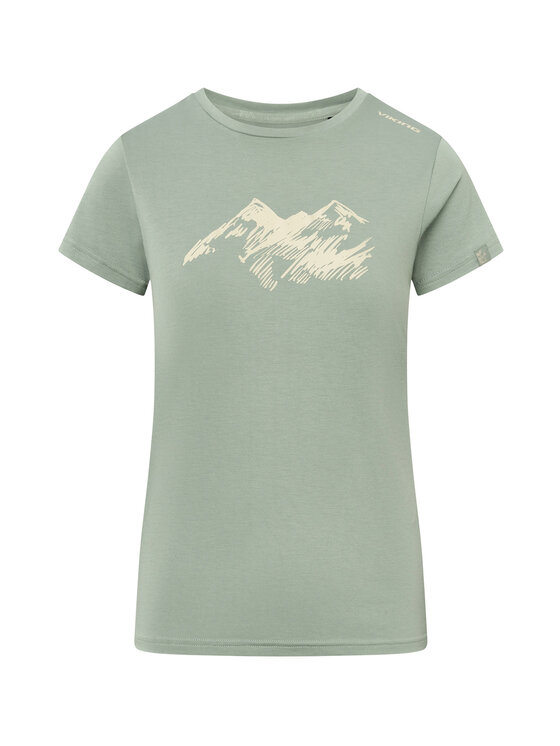 Viking Viking T-Shirt Lenta Bamboo Light Lady Zielony Regular Fit