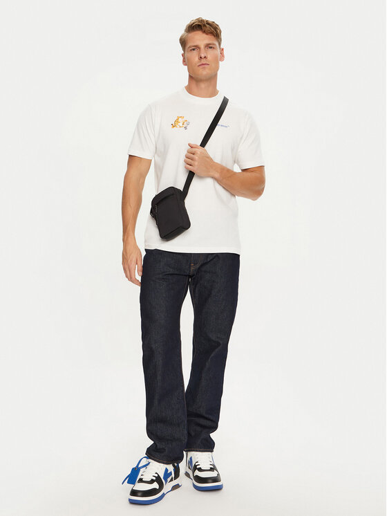 Off-White Off-White T-Shirt OMAA027T22JER0070145 Biały Regular Fit