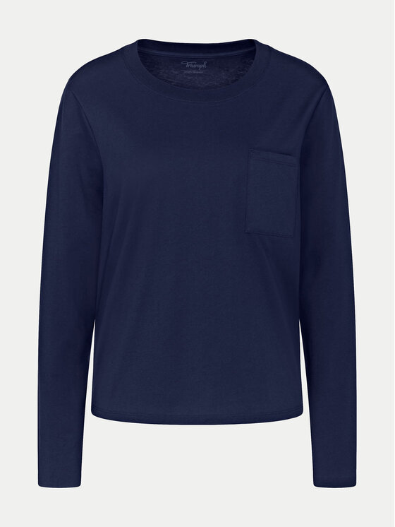 Triumph Triumph Pyjama-T-Shirt 10221070 Dunkelblau Regular Fit