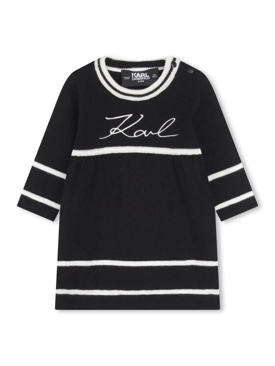 Karl Lagerfeld Kids Karl Lagerfeld Kids Sukienka codzienna Z30277/09B Czarny Regular Fit