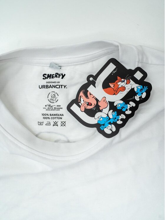 Smerfy Smerfy T-Shirt 119806 Biały Oversize