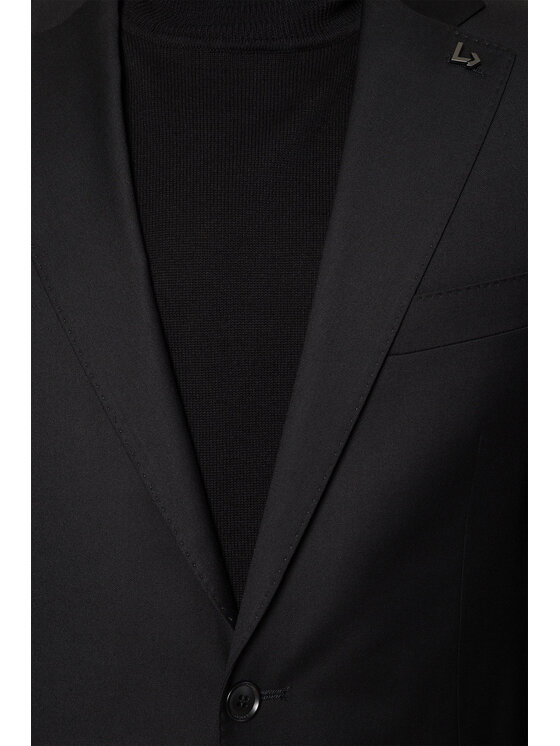 Lancerto Lancerto Garnitur Seattle GA073123000010 Czarny Slim Fit