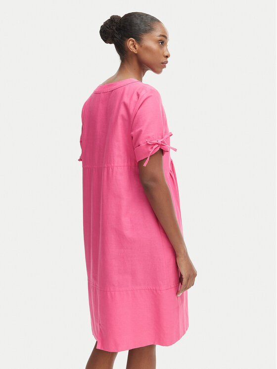 Iconique Iconique Лятна рокля Jade IC26-077 Тъмнорозов Relaxed Fit