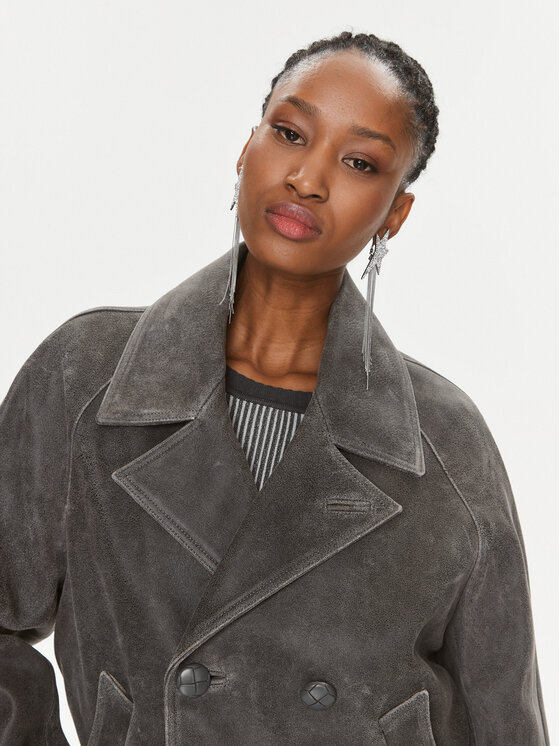 MVP Wardrobe MVP Wardrobe Jakna iz umetnega usnja Solferino MVPI3CP152.0PELLE Siva Wide Fit