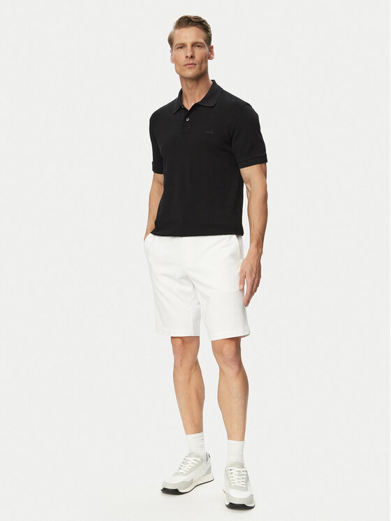 BOSS BOSS Šortky z materiálu 50511436 Bílá Regular Fit