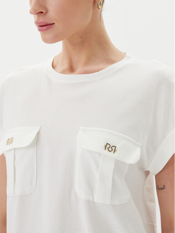 Rinascimento Rinascimento Majica CFC0122690003 Écru Regular Fit