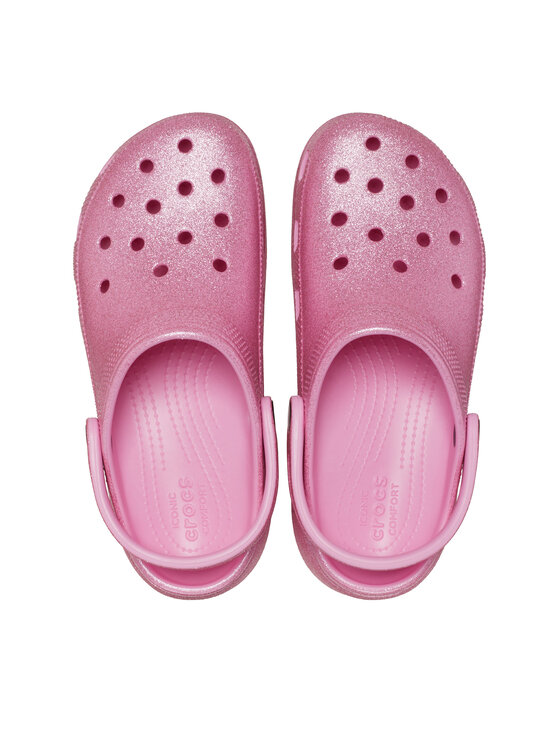 Crocs Crocs Ciabatte Classic Platform Glitter Clog W 207241 Rosa