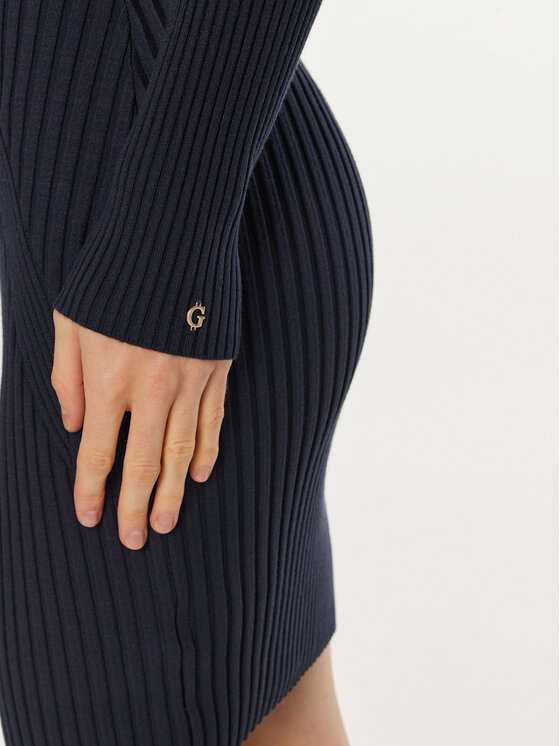 Guess Guess Трикотажна сукня Isabella W4BK07 Z3HP2 Cиній Slim Fit
