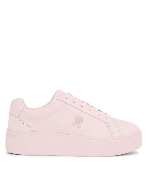 Tommy Hilfiger Tommy Hilfiger Sneakersy Platform Court Sneaker Nubuck FW0FW07912 Ružová