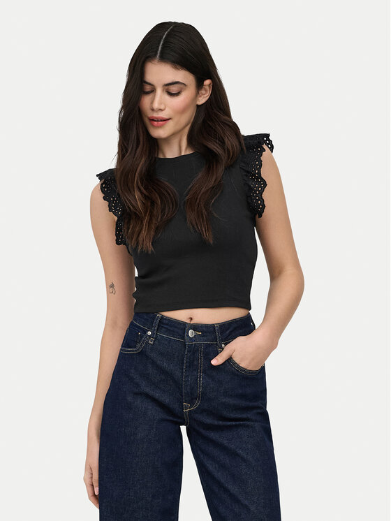 ONLY ONLY Top Mathilda 15308890 Čierna Regular Fit