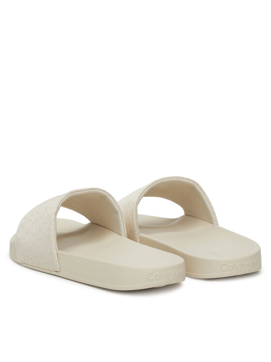 Calvin Klein Calvin Klein Nazouváky Pool Slide - Jacq HW0HW02420 Écru