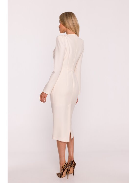 Stylove Stylove Sukienka wieczorowa S412 Beżowy A-Line Fit