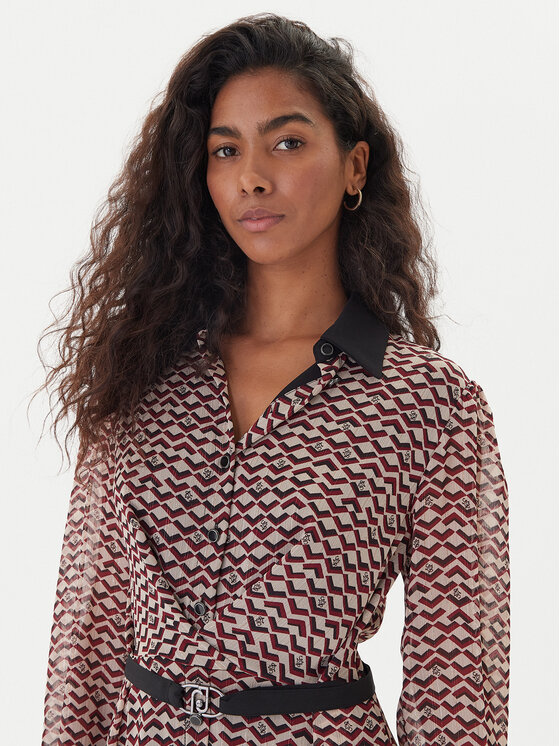 Liu Jo Liu Jo Vsakodnevna obleka MF5066 TS116 Bež Regular Fit