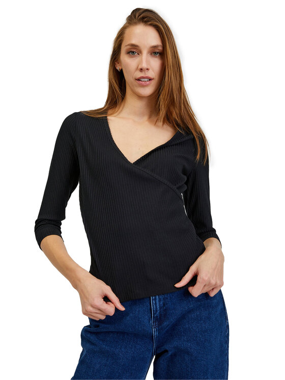 Orsay Orsay T-Shirt 104158-660000__XL Czarny Regular Fit