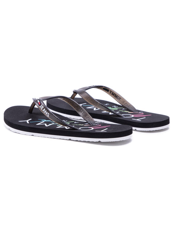 Tommy Jeans Tommy Jeans Infradito Rubber Thong Beach Sandal EN0EN01302 Nero