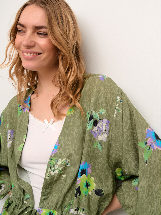 Cream Cream Kimono Bahia 10608185 Zelena Loose Fit