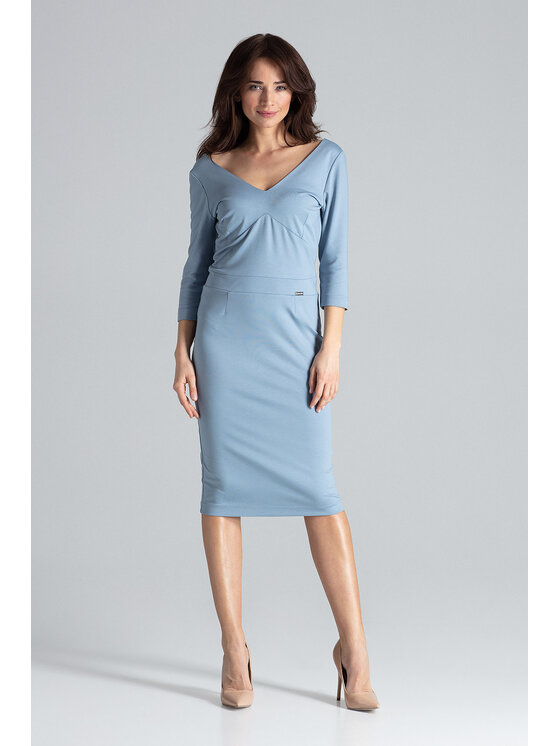 Lenitif Lenitif Vestito K476 Blu Regular Fit