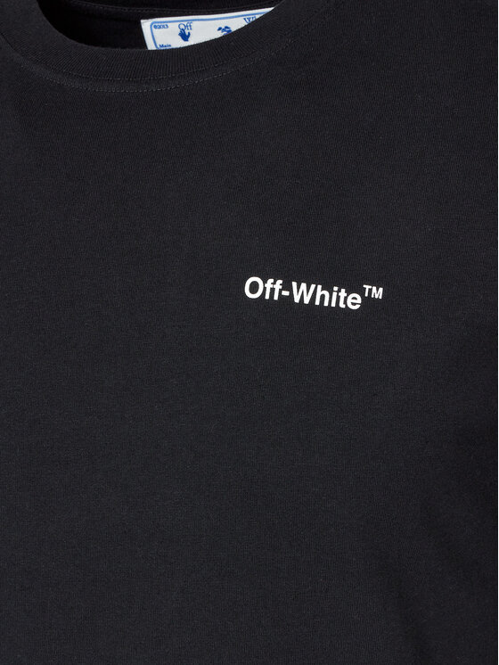 Off-White Off-White Póló OMAA027F22JER0111001 Fekete Regular Fit