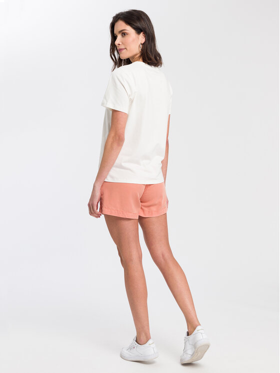 Cross Jeans Cross Jeans T-Shirt 55935-028 Beżowy Regular Fit