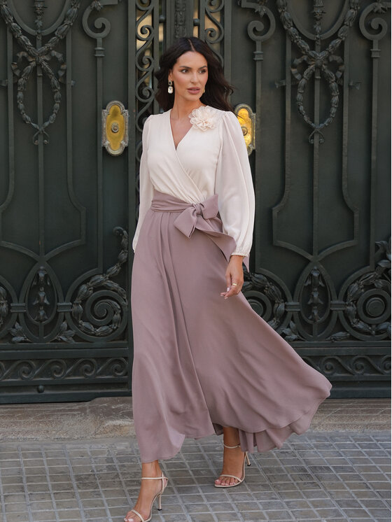 LIDIA KALITA LIDIA KALITA Sukienka koktajlowa Sydney Beżowy Regular Fit