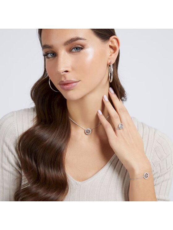 Guess Guess Náhrdelník JUBN02141JW-RH Stříbrná