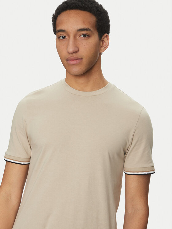 BOSS BOSS T-krekls Thompson 04 50501097 Bēšs Regular Fit