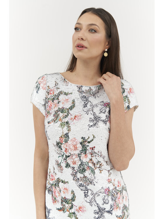 Ciepielewska Ciepielewska Sukienka MIRANDA Biały Flattering Fit