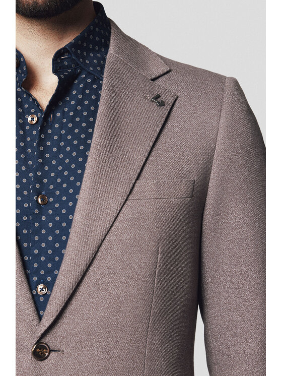 Lancerto Lancerto Marynarka Forli MA131224000015 Beżowy Slim Fit