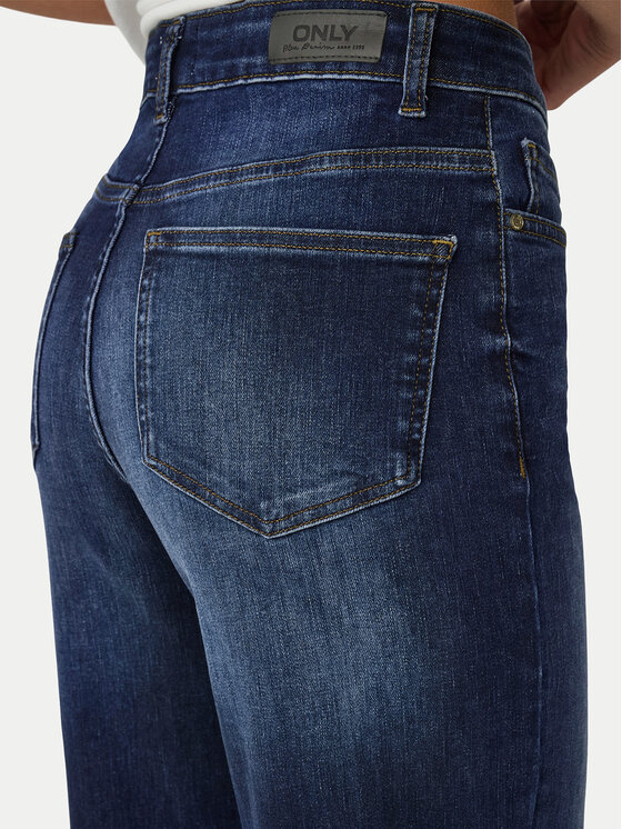 ONLY ONLY Jeans hlače Madison 15318405 Mornarsko modra Wide Leg