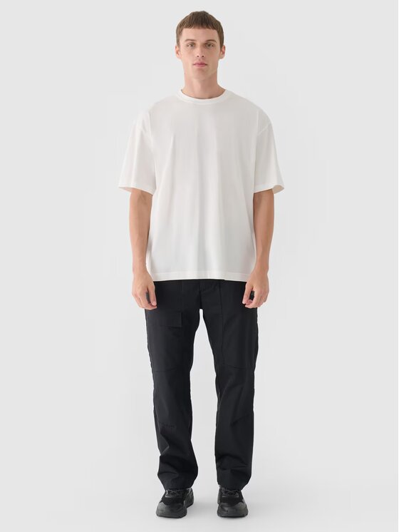 4F 4F Pantaloni di tessuto 4FRSS24TTROM1327-20S Nero Regular Fit
