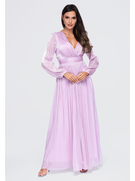 Ombre Ombre Sukienka wieczorowa LA-OM-DLR418 Fioletowy Regular Fit