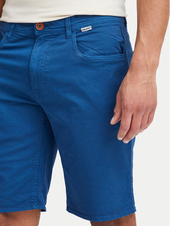 Blend Blend Medžiaginiai šortai 20716713 Tamsiai mėlyna Slim Fit