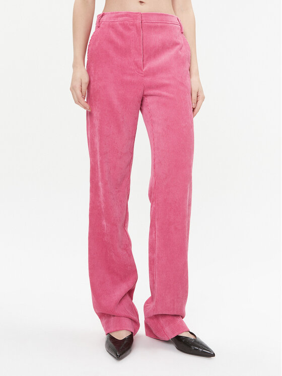 Patrizia Pepe Pantaloni din material 2P1542/A184-M471 Roz Regular Fit