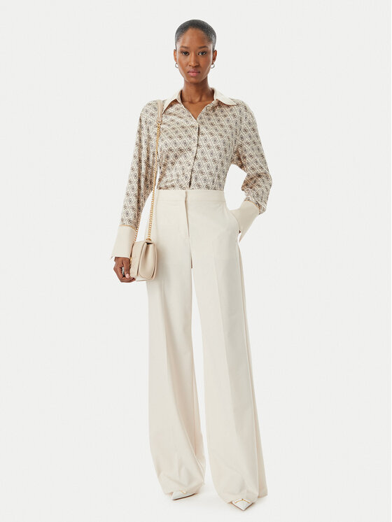 Guess Guess Koszula W4YH47 WF1T2 Beżowy Regular Fit