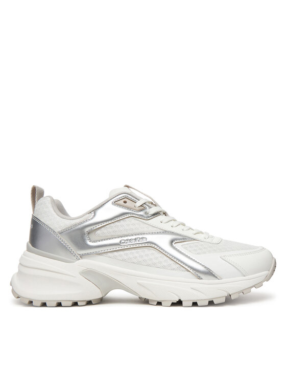 Calvin Klein Calvin Klein Sneakersy Hike Run Ckstripe Mesh Met HW0HW03140 Biały