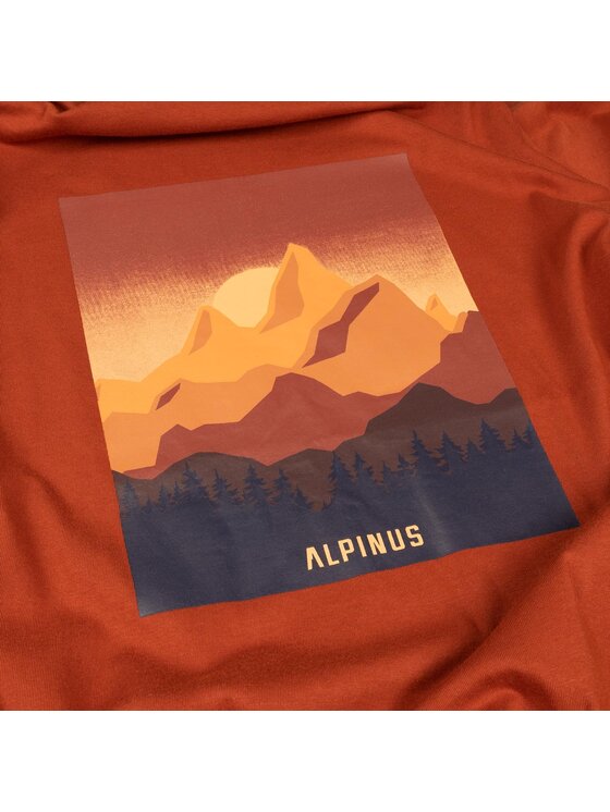 Alpinus Alpinus T-Shirt Drefekal Pomarańczowy Standard Fit