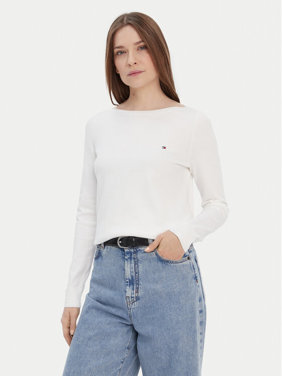 Tommy Hilfiger Tommy Hilfiger Sweater WW0WW42050 Fehér Regular Fit