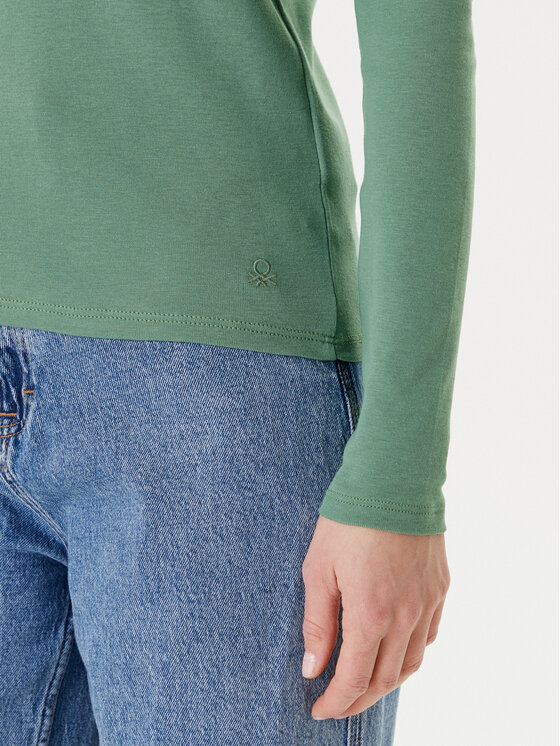 United Colors Of Benetton United Colors Of Benetton Majica 3GA2E4245 Zelena Regular Fit