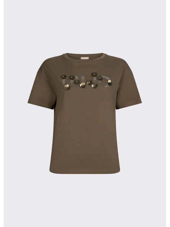 Liu Jo Liu Jo T-shirt WA6238JS923P9330 Verde Regular Fit