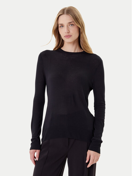 Calvin Klein Sweter LV044C339G Czarny Regular Fit