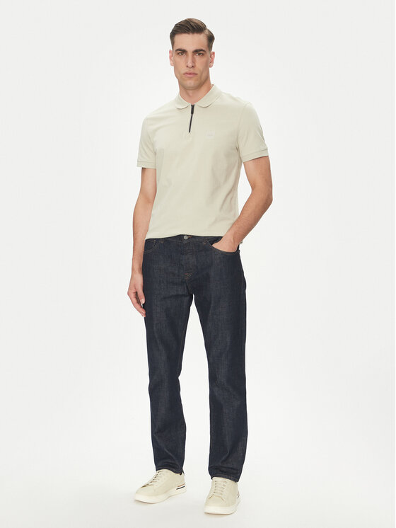 BOSS BOSS Polokošeľa Passerzip 50537507 Béžová Slim Fit