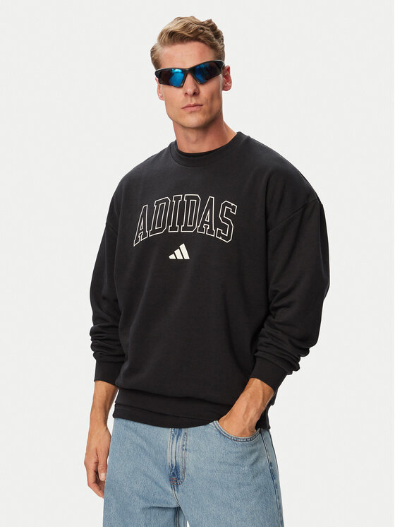 adidas Тишърт Trefoil Essentials IA7532 Черен Loose Fit