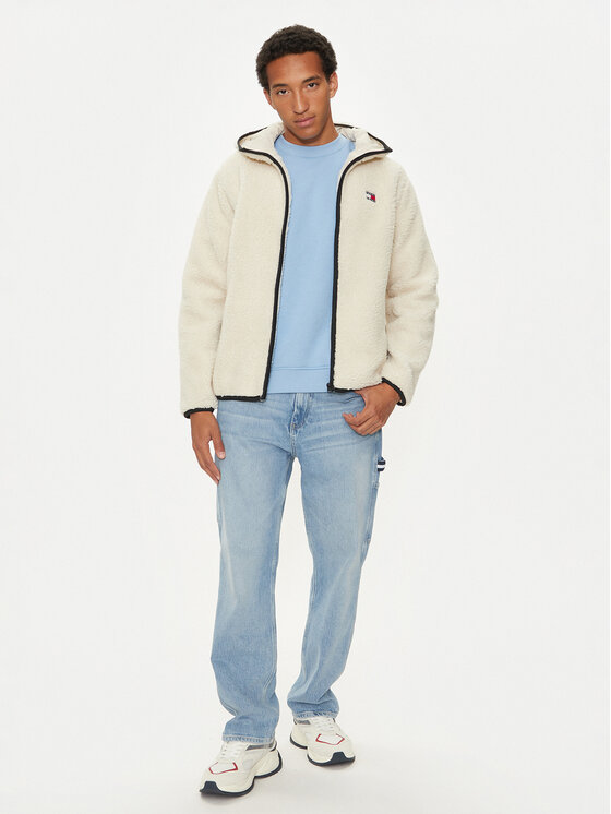 Tommy Jeans Tommy Jeans Prijelazna jakna Teddy DM0DM19224 Écru Regular Fit