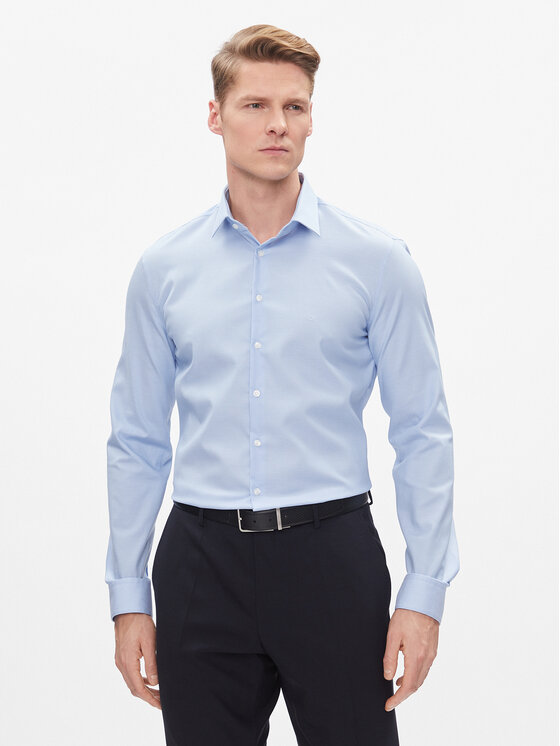 Calvin Klein Calvin Klein Marškiniai K10K112299 Žydra Slim Fit