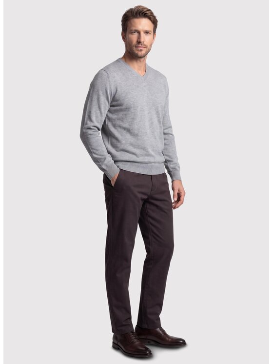 Pako Lorente Pako Lorente Sweter P26WN-2X-010 Szary jasny Straight Fit