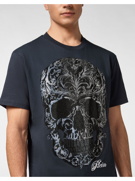 PHILIPP PLEIN PHILIPP PLEIN T-Shirt 27109 Granatowy Regular Fit